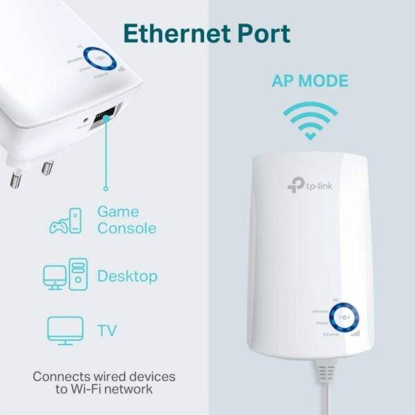 TP-Link TL-WA850RE Répéteur WiFi /Point d'accès WiFi 4 (N 300 Mbps) – Image 2