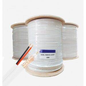 CABLE COAXIAL KX6 DIGITAL VIDEO + ALIMENTATION - Camera Surveillance 1m
