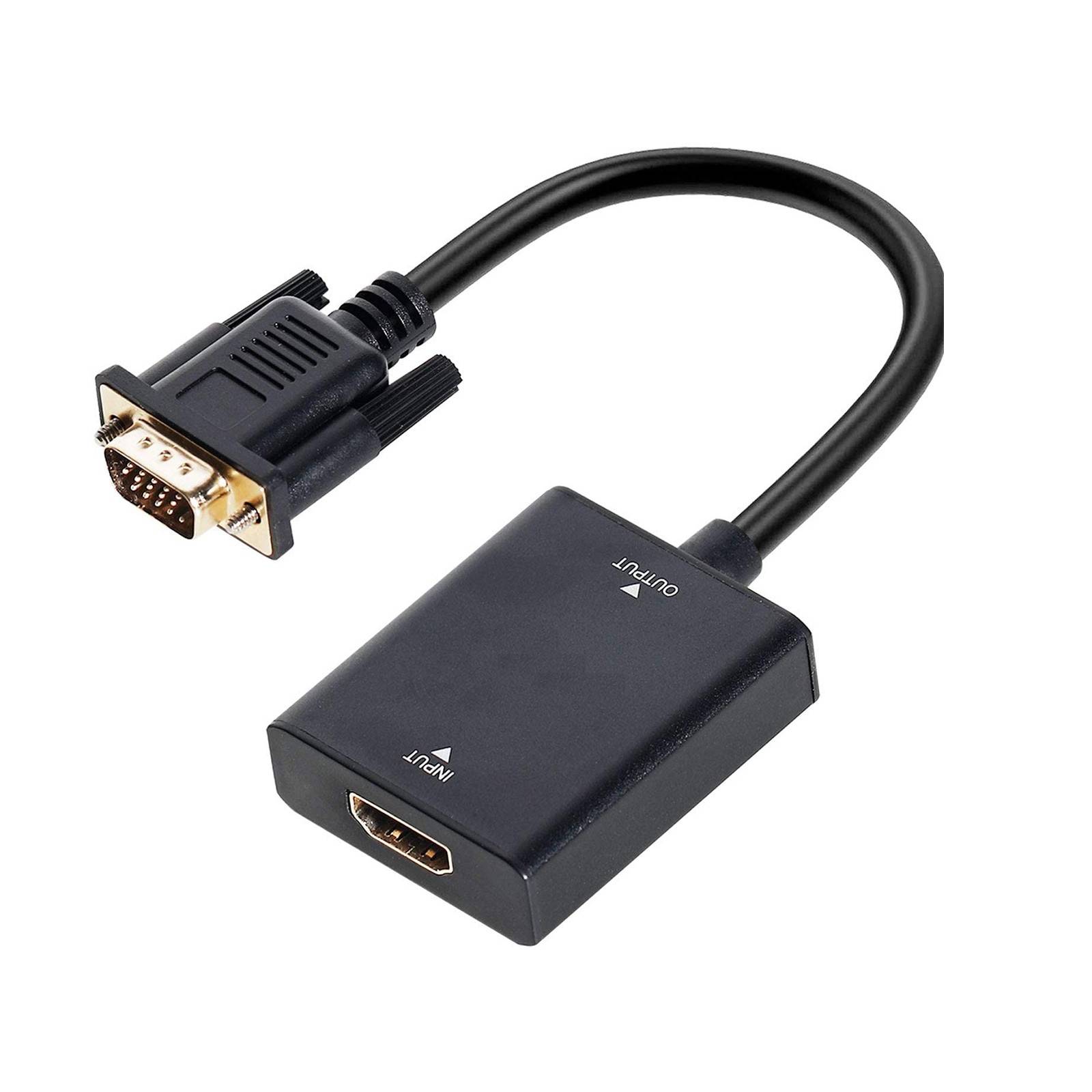 Adaptateur HDMI vers VGA, plaqué or (mâle vers femelle) pour ordinateur,  ordinateur de bureau, ordinateur portable