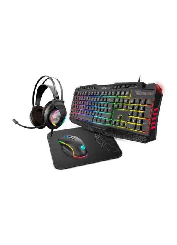 NOX KRITIC RGB RAINBOW Pack  Clavier + Souris + Casque + Tapis de souris – Combo