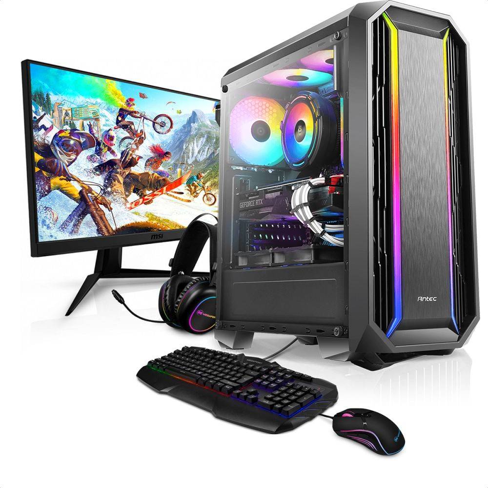 Un Pack gamer complet FULL RGB avec clavier souris tapis et casque