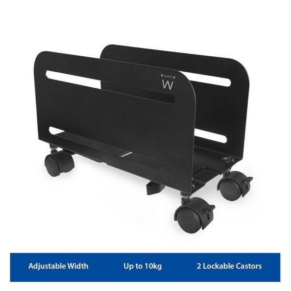 Ewent Universall mobile cpu stand Support PC / CPU réglable sur roulettes – Image 2