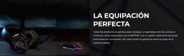 PACK GAMING SOURIS HUANO 9800 DPI RGB + CASQUE 7.1 SUPER BASS DE 50mm + ALFOMBRILLA XL MARS GAMING MCPRO – Image 2