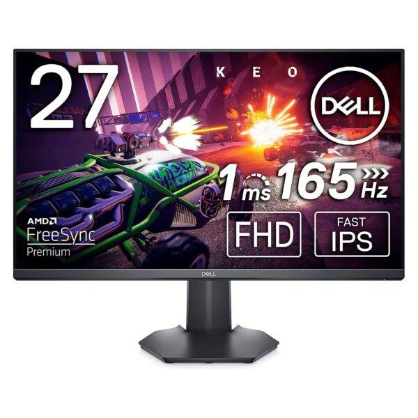 Dell G2722HS 27" Full HD (1920x1080) Écran PC Gaming, 165Hz, Fast IPS, 1ms, AMD FreeSync Premium, Compatible NVIDIA G-SYNC, Réglage en Hauteur, 99% sRGB, DisplayPort, 2x HDMI, Garantie 3 ans, Noir