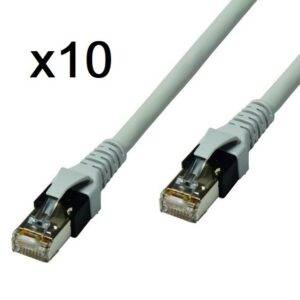 PROTEC.NET  Câble RJ45 CAT 6A S/FTP - 0.5 m - GREY (x 10)  //ARTICLE NR 025922