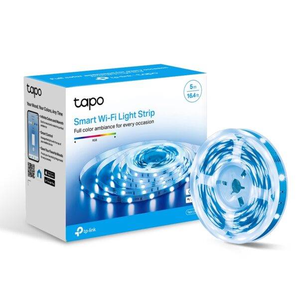 TP-LINK Tapo L900-5  -BANDE LED CONNECTÉE WI-FI MULTICOLORE (UNE COULEUR À LA FOIS) - 5 MÈTRES COMPATIBLE GOOGLE HOME / AMAZON ALEXA