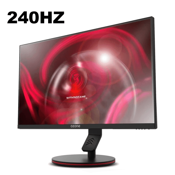 Ozone Gaming Gear Moniteur Full HD 1920 x 1080, 24 ", Base Solide, 1ms, 240 Hz, Freesync, HDR, HDMI, Noir