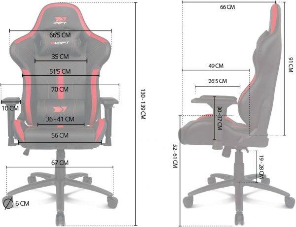DRIFT GAMING Chair DR350 -DR350BR - – Image 3
