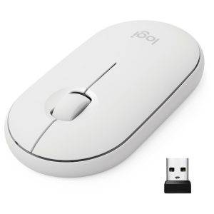 Logitech Pebble M350 (Blanc) SOURIS SANS FIL - AMBIDEXTRE - CAPTEUR OPTIQUE 1000 DPI - 3 BOUTONS
