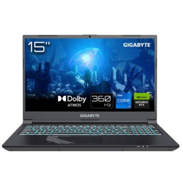GIGABYTE G5 2024 KF5-H3DE554KD, Notebook,  15,6 360hz Display, Intel® Core™ i7,13620H Processeur ,16 GB RAM,1 TB SSD, NVIDIA GeForce RTX™ 4060,