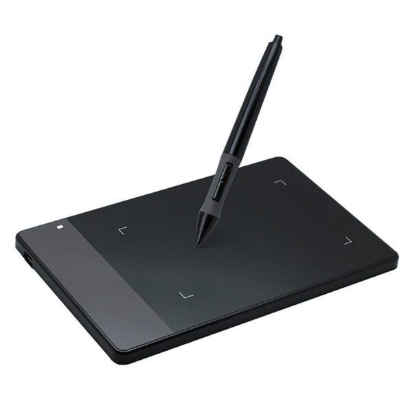 HUION 420 4 pouces tablettes numériques Mini USB Signature stylo tablette graphique dessin tablette OSU jeu tablette (Black)