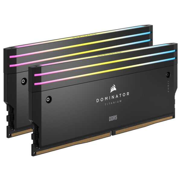 Kit de mémoire DOMINATOR TITANIUM RGB 48 Go (2x24 Go) DDR5 DRAM 7 200 MT/s CL36 Intel XMP — Noir