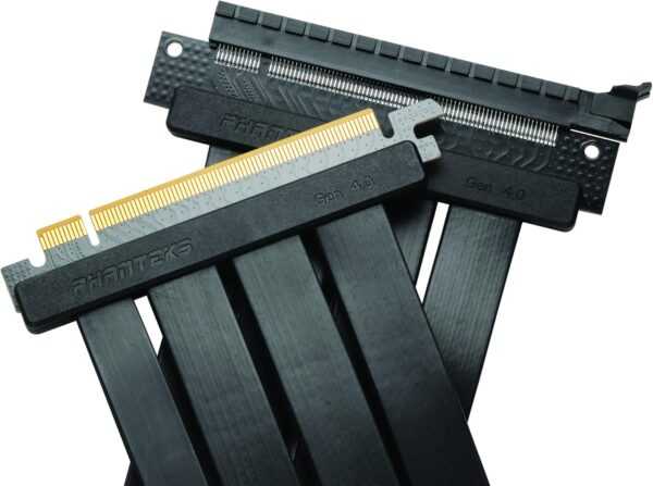 Phanteks 300 mm  Flatline PCI-E 4.0 x16 Riser Cable 180° Adapter color  noir